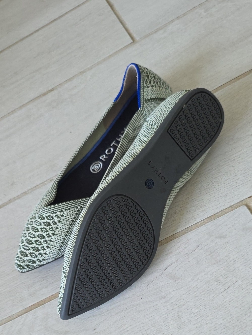 Rothy's Pistachio Python pointed-toe flats - Picture 2 of 6